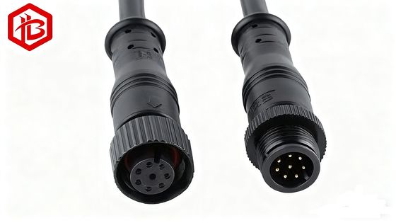High Quality Waterproof Electrical Wiring Connectors M12 METAL PLUG 2 3 4 5 6  7 8 Pins