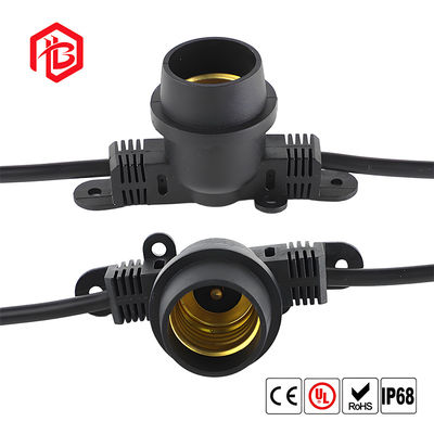 Купить Wire Outdoor Socket Screw Base E27 Waterproof Holder with E27 Lamp Holder Base Holders Aerospace Grade Male/Female PCB Mount online manufacture