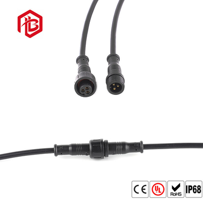 M11 Waterproof Circular Connector LED Light Connector 2 3 4 5 Pin PVC Integrated Injection Molded Plug