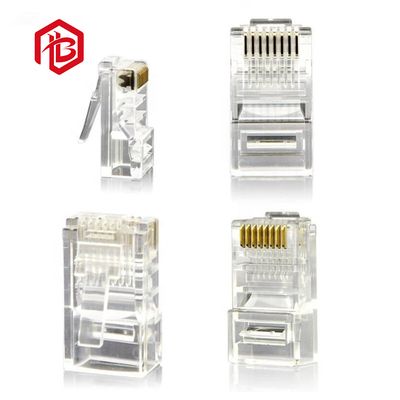 Fangbei RJ45 Cat6a PC Shielded STP FTP Ethernet Male Modular Plug Adapter with Phosphor Bronze Contacts