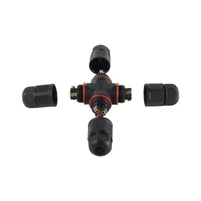 Factory Outdoor 4 Way X Type IP68 Waterproof Copper Submersible Electrical Cable Joint Solar Power System Wire Connections