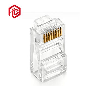 High Performance CAT5 UTP Modular Plug Male/Female Cat5e Cat6 8p8c Shielded Pass Ethernet RJ45 PCB RF Power Cable Connector