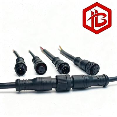 M15 PVC Waterproof Connector with Cable IP68 Rated Aerospace UHF RF PCB FPC Power Extension Cord for LED Lights
