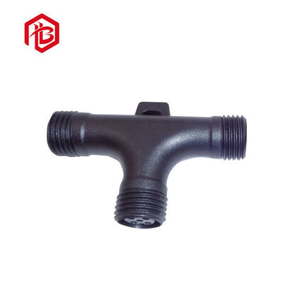 Spiral Tooth T Type Waterproof Connector with Copper Contact 2-4 Pins Male/Female for Microwave and Solar Power Systems