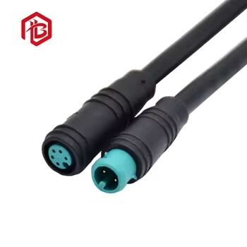 M8 2Pin Copper Contact Nylon IP68 Male Female Electric Bike Waterproof Aerospace RF Cable Connector Plug