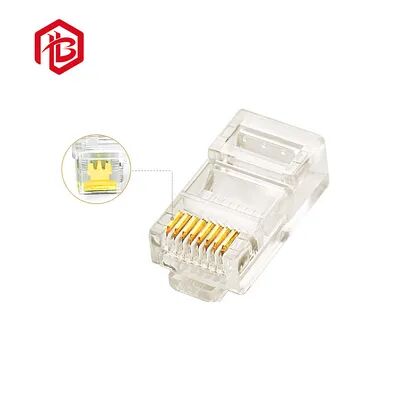 High Performance CAT5 UTP Modular Plug Male/Female Cat5e Cat6 8p8c Shielded Pass Ethernet RJ45 PCB RF Power Cable Connector