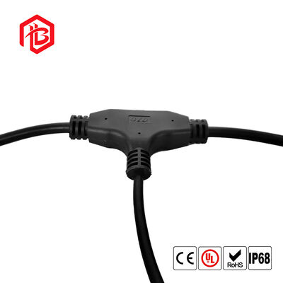 Flat T-type three-way wire underfloor heating waterproof connector